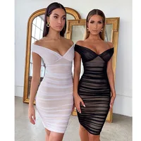 

Free Shipping Summer Sexy Women Clothing Deep V Dresses Lady Elegant Sexy Slip Mesh Dress