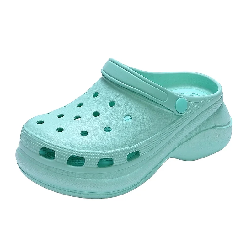 

Amazon Ins Hot Selling Clog 6cm High Heel Platform Eva Lady Girl Garden Clog Hole Shoe Beach Sandal Slipper Woman Custom Clog, Customized color