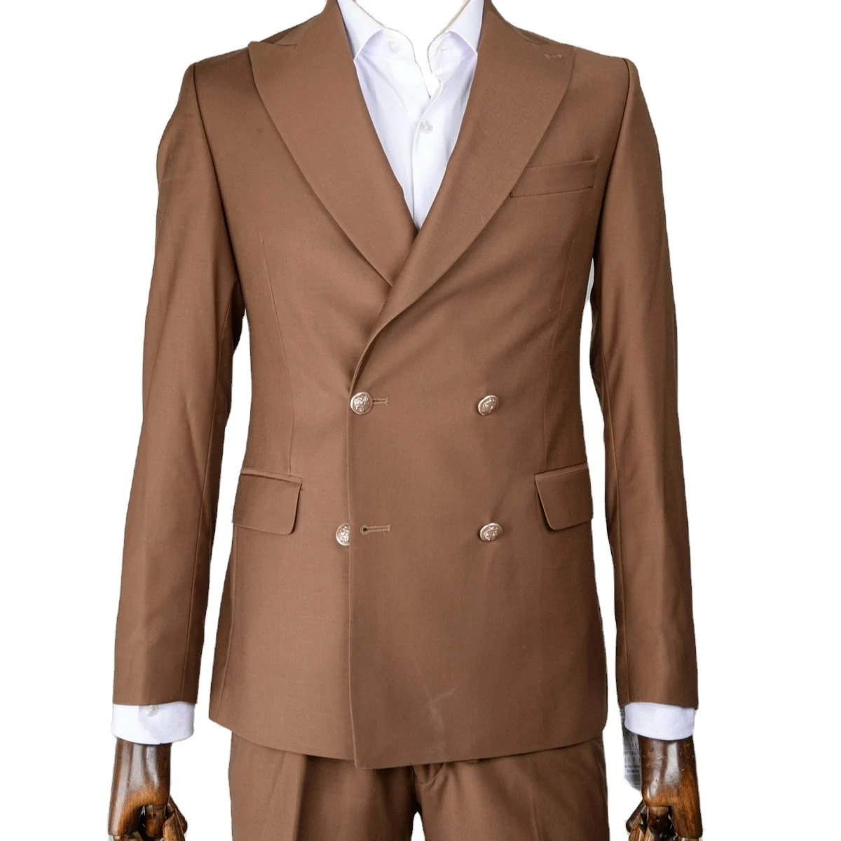 

2022 Brown Mens Suits Groom Tuxedos Formal Dinner Suits Wedding Wholesale Business Suit For Men 2Pieces