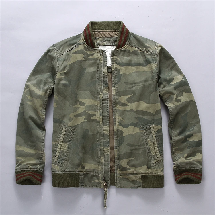 

High Quality Wholesale Latest Design Air Force Bomber Washed Work Army Military uniform Green winer jacket camouflage Field