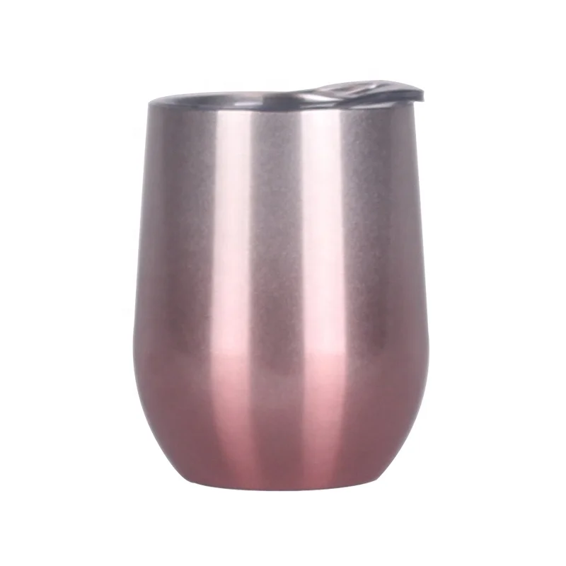 
Rose gold Wine Stainless Cup Tumbler 12oz Vacuum Insulated party cup 350ml thermal red wine mug 
