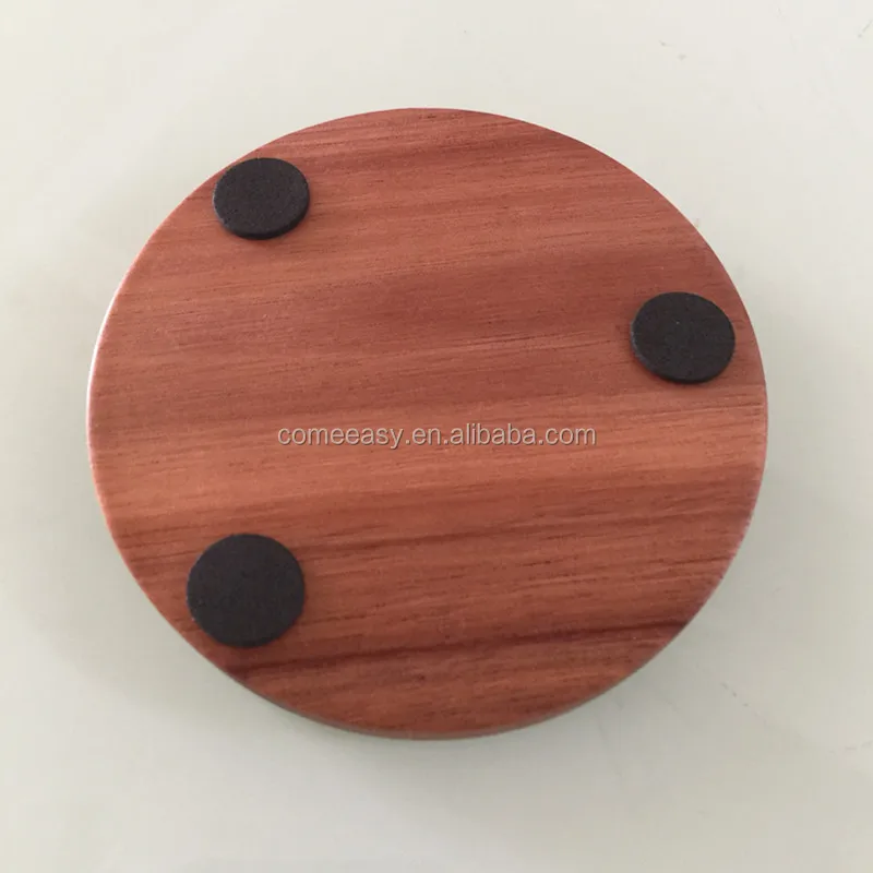 

Wholesale round 10CM wooden table place mats Non-slipinsulating