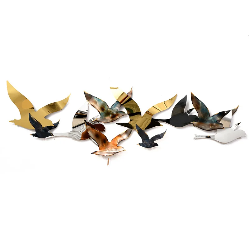 

Living Room Modern Simple Wrought Iron Abstract Bird Wall Decoration, Customized