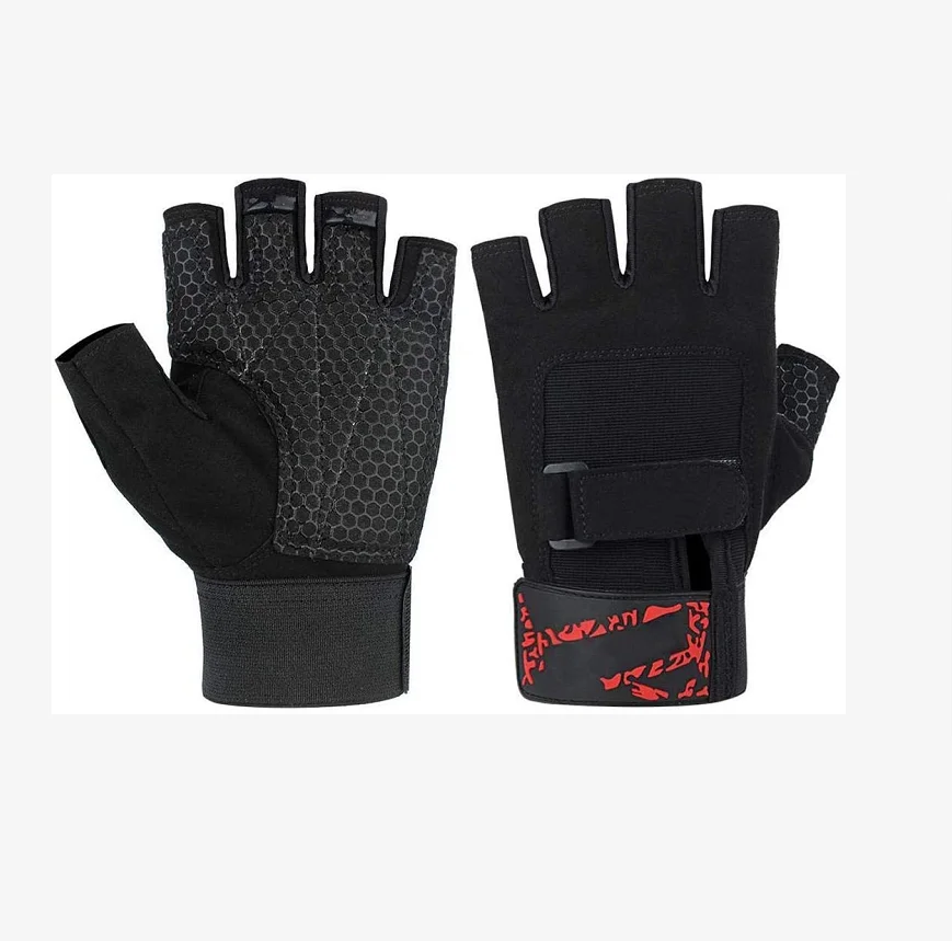 
Custom logo half -finger Shock-absorbing and anti-slip custom logo gym gloves fitness men 