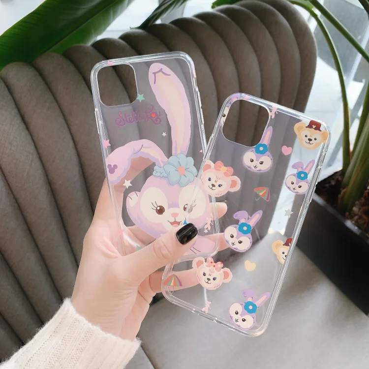 

Free shipping For iPhone 11 Pro Max 11Pro Xs X 8 Duffy Bear Ballet Rabbit Clear Gel Case, Colorful