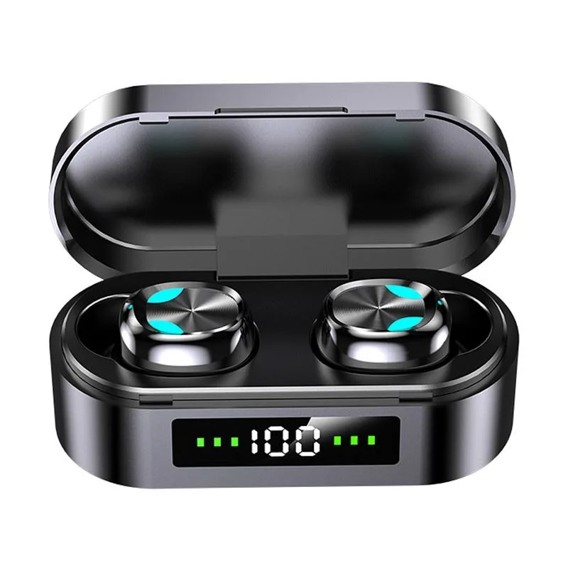 

Mini Earbuds S10 Tws Bt 5.1 In-ear Wireless Headphones Digital Display Colorful Light Touch HiFi Stereo HD Call Earphones, Black