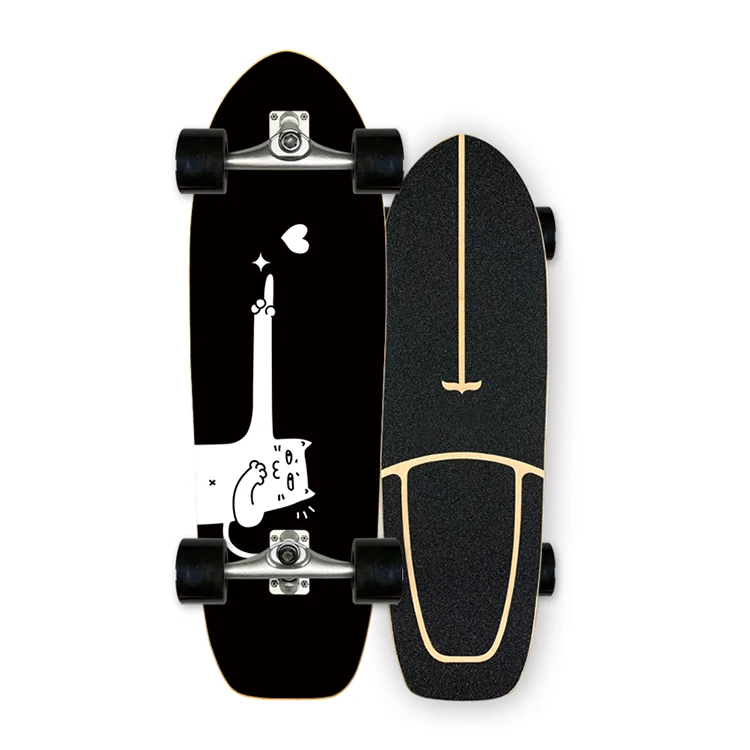 

Customized 7 Ply Canadian Maple Surf Skate Carver Surf Skate Skateboard For Sale
