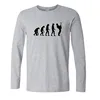 Morewin Fashion Evolution Guitar Player T Shirt High Quality Cotton Long Sleeve O-Neck T-shirt With Letters Men Tops Tee