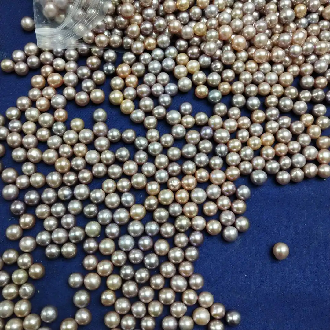 

wholesales DIY BEADS,8 mm AA good luster perfect round 100% nature freshwater pearl with half or no hole