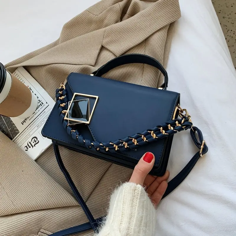 

2021 new texture woven chain handbag women hand bags for ladies