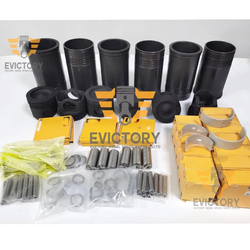 

For Caterpillar excavator CAT C-15 C15 rebuild overhaul kit piston liner gasket bearing + valve guide seat