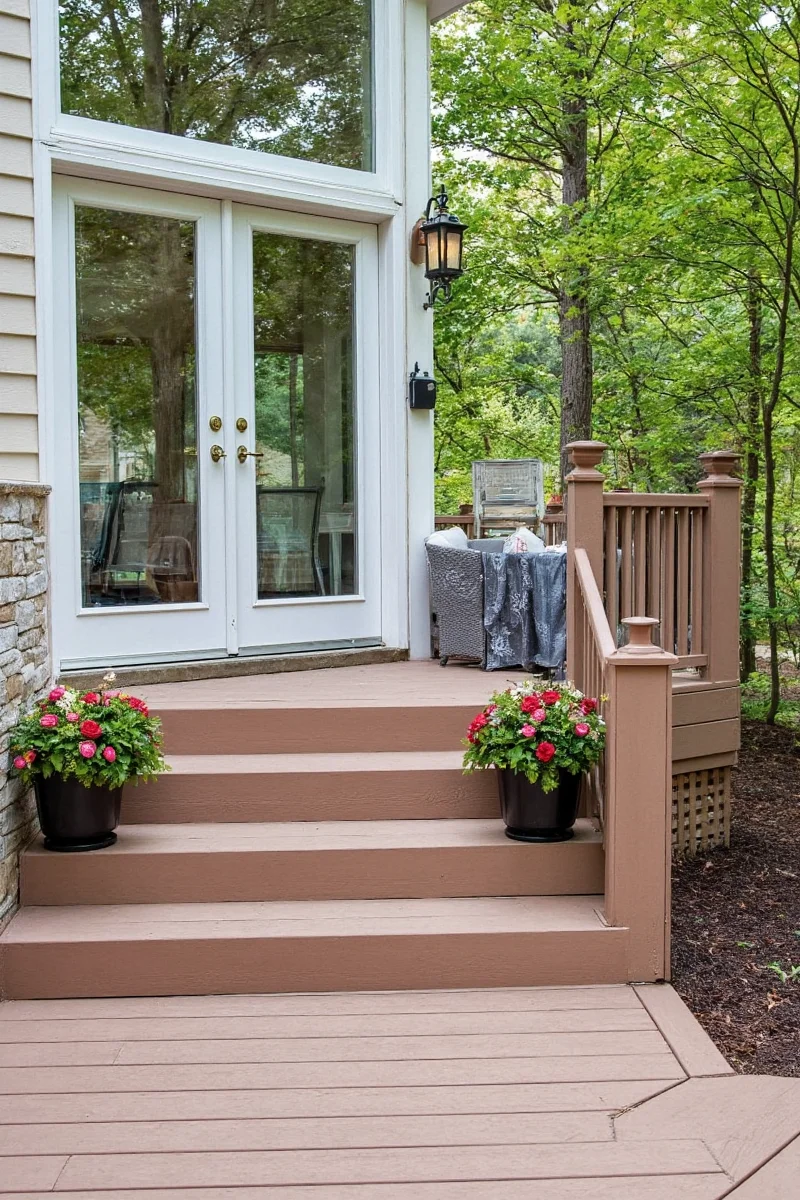 Creative play zone on a Trex deck.