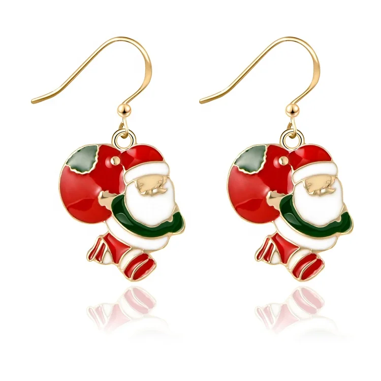 

Christmas Earrings Jewelry Accessories Santa Claus Snowman Tree Bell Christmas Gifts For Women Girls Kids, Picture