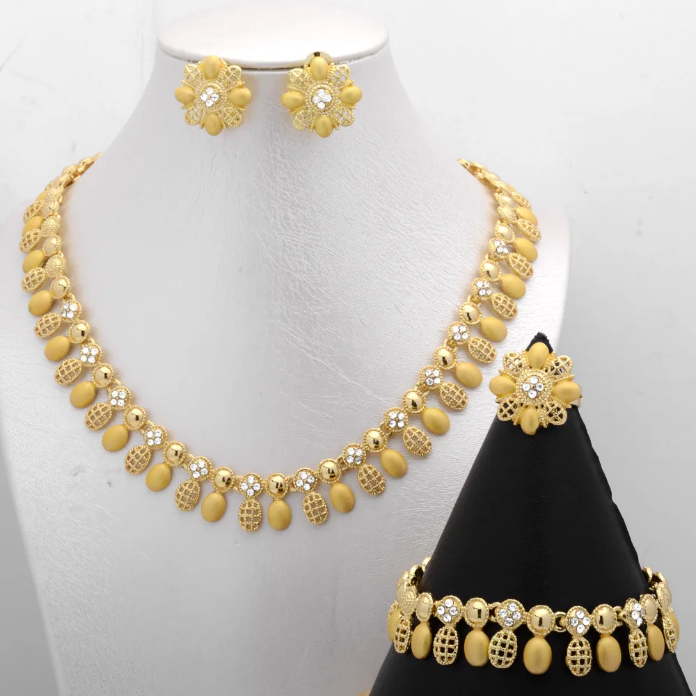 

Sid gold 18K Sleek Ladies Jewelry Gold 14K Dropshipping Of An Indian Bride Sets Afghani Russian Jewelry Sets For Women