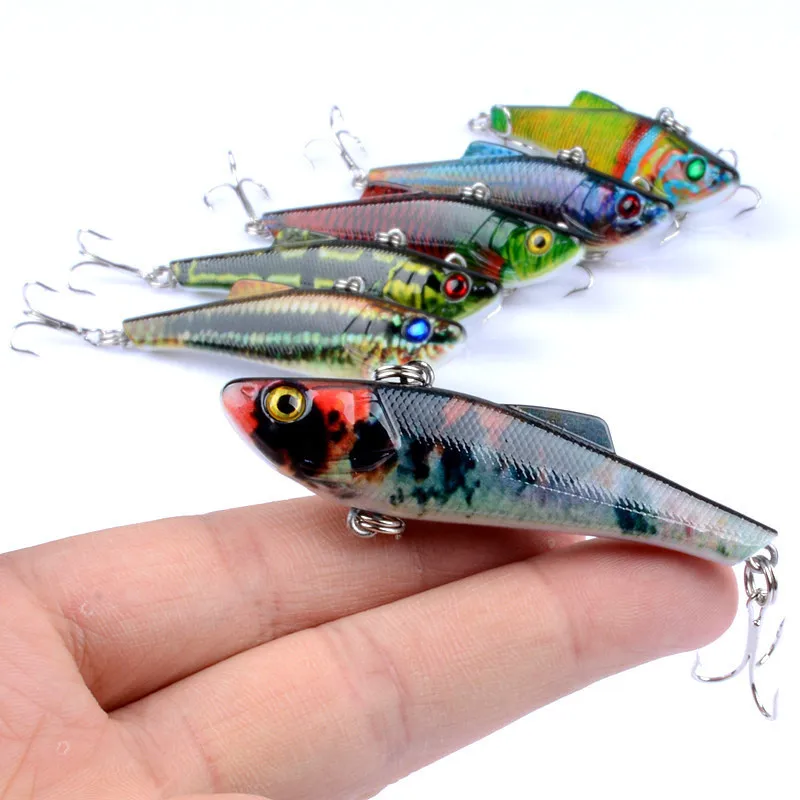 

1Pcs 7cm/6.6g Hard Wobblers VIB Lures Fishing Bait With Treble Hooks Sinking Crankbait Artificial Pesca Isca Fishing Tackle