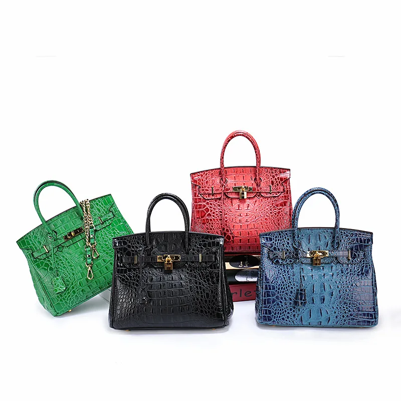 

Fashion leather handbags new crocodile pattern platinum bag ladies handbag