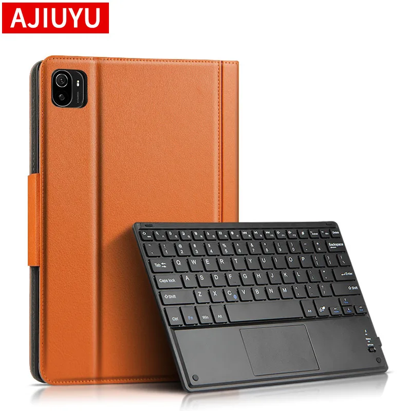 

AJIUYU Keyboard Case for XiaoMi MiPad 5 Pro Tablet Protective Cover wireless Touchpad keyboard Case, Black,brown