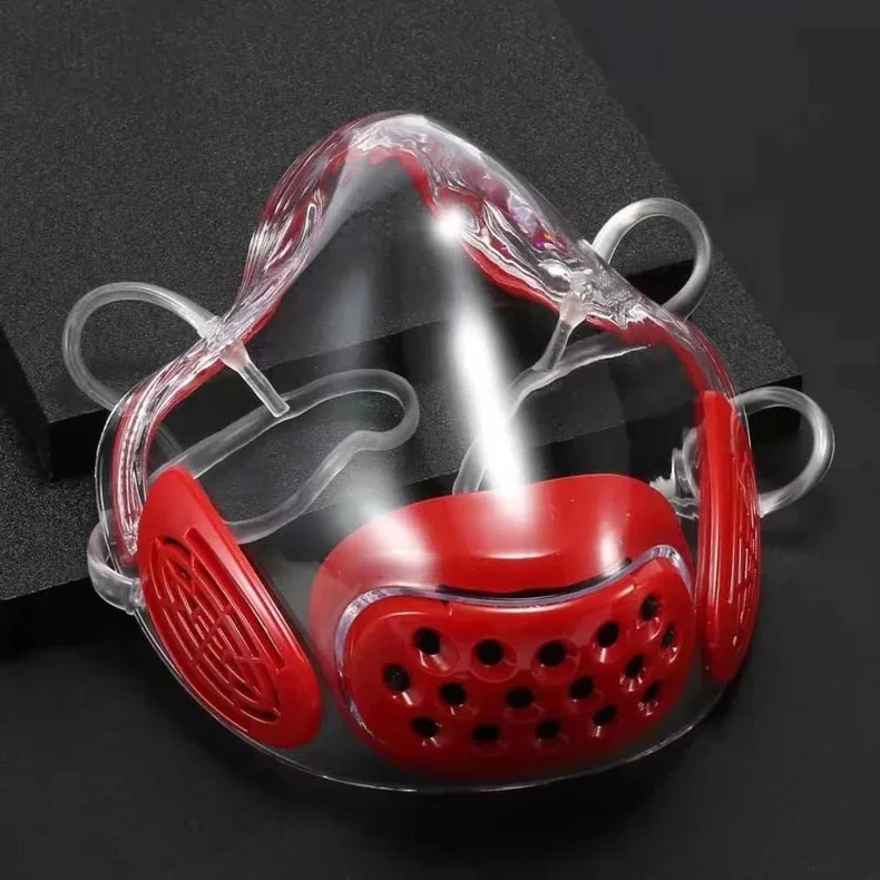 

2021 new full anti fog plastic transparent face shields polycarbonate lips language face shield