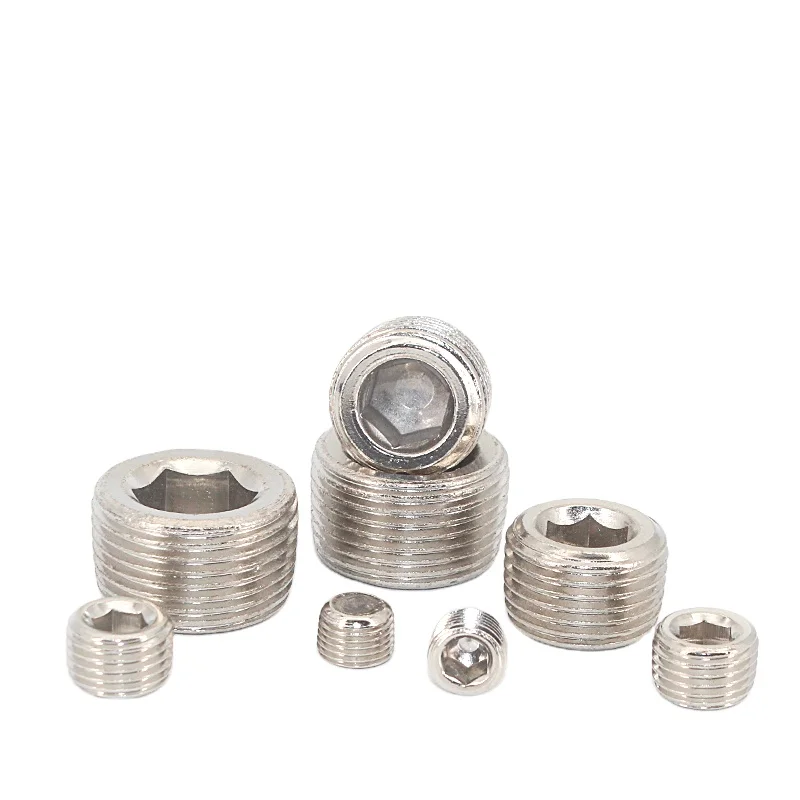 

External Thread Pneumatic 1/4" Male Threaded Internal Hex Head Fittings Plug to Prevent Air Leakage