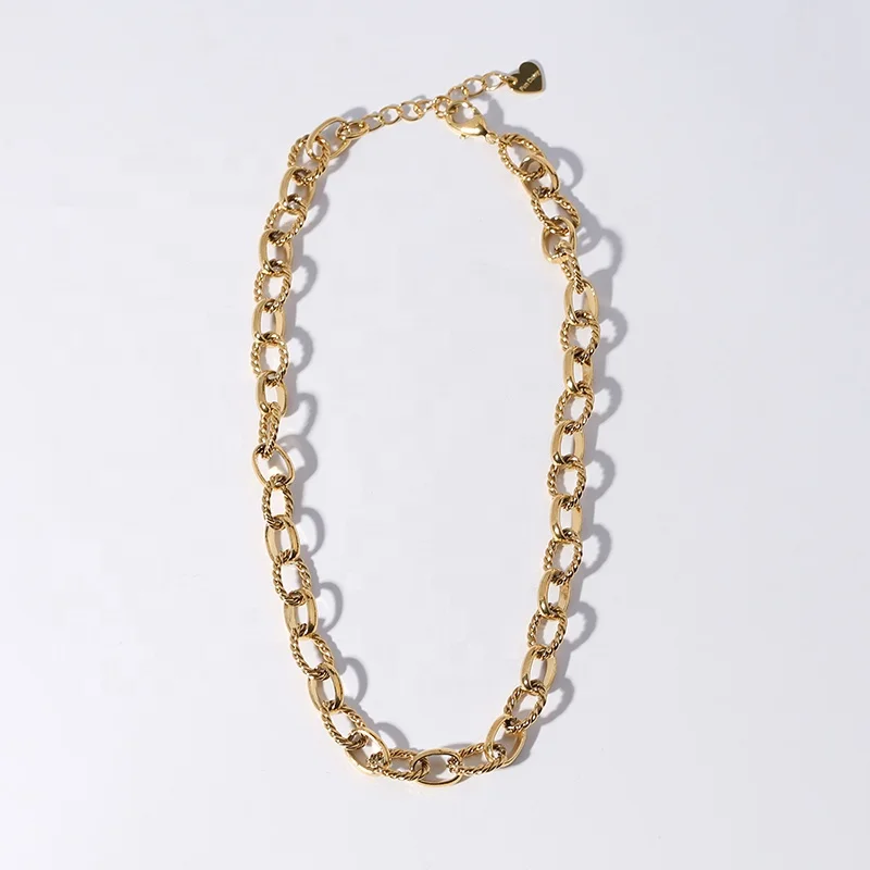 

FUN DAISY High End fashion Necklace Jewelry 18K Gold Plated Chain Necklace For Women
