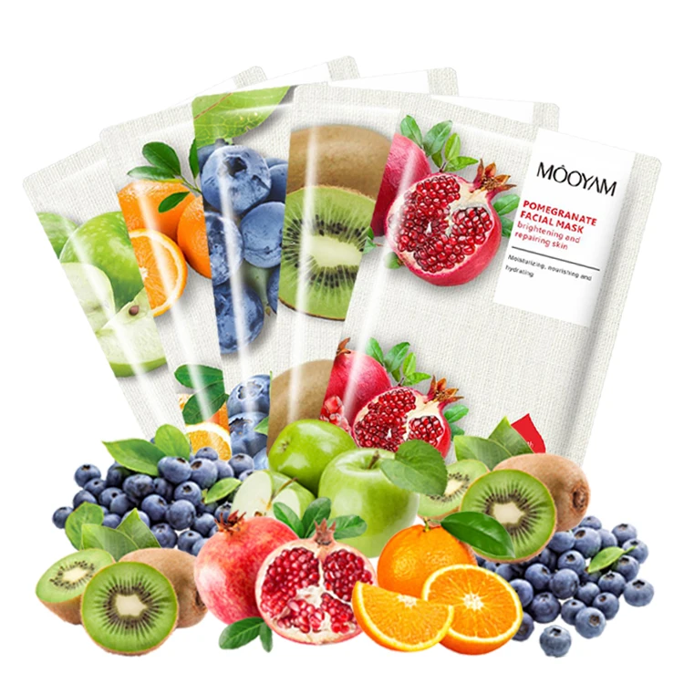 

OEM Korean Cosmetics Private Label Skincare Fruit Extract Face Mask Sheet Fruit Beauty Face Mask Skin Care Facial Mask