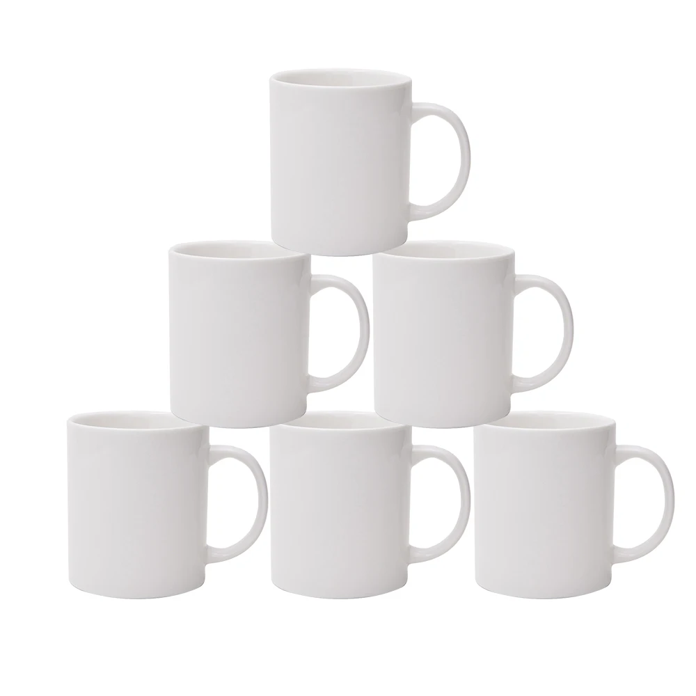 

11oz White Ceramic Porcelain Mug Sublimation Coffee Mugs Custom Print Supplier, Customized color