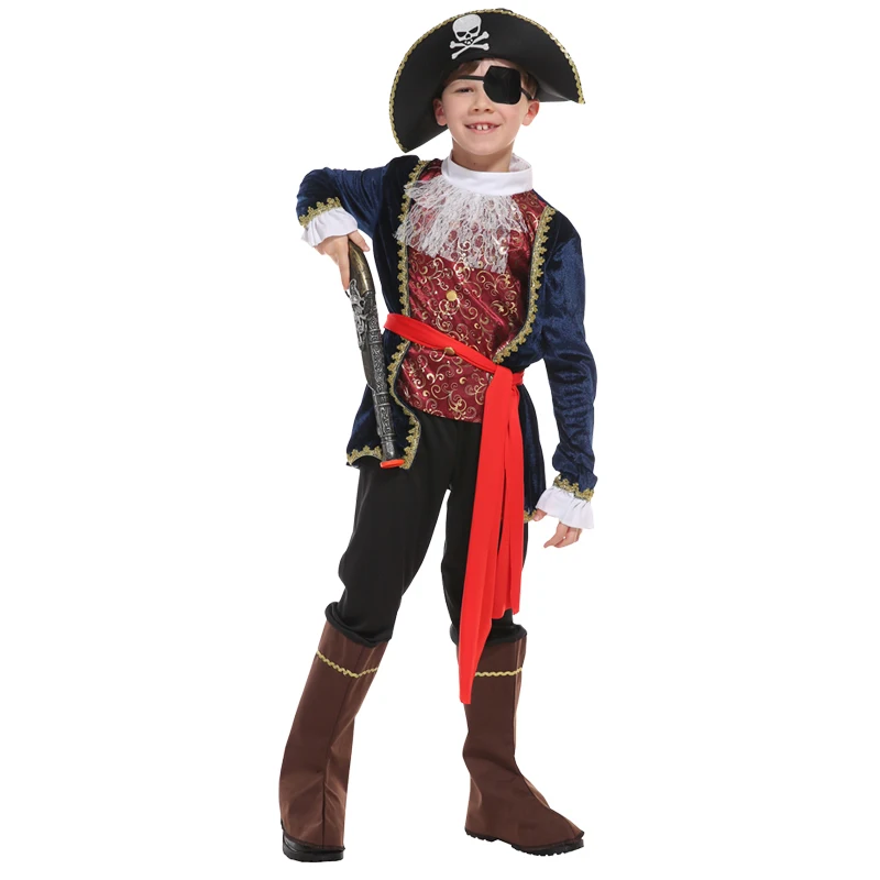 

Boy Pirate Costume Without Weapons National Costume Hat Gentleman Festival Show