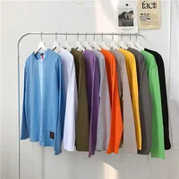 

11 colors 100% cotton casual and comfortable men's long sleeve T-shirt