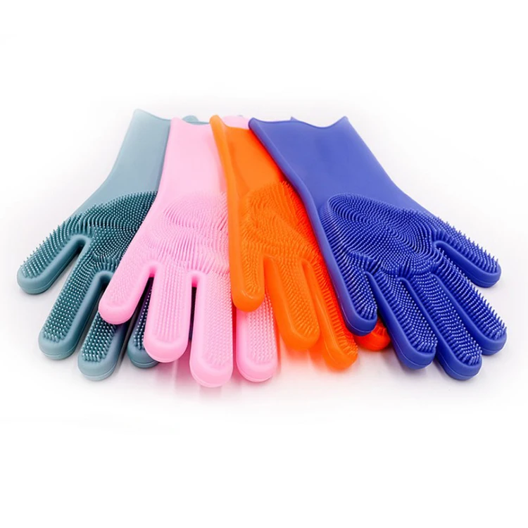 

Kitchen Waterproof Housework Anti-scalding Pet Dish Washsing Cleaning Color Customization Silicone Dishwasher Hand Gloves, Customized