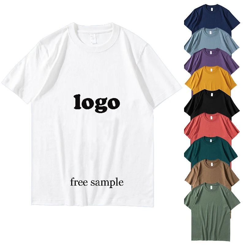

Unisex 100% cotton custom logo print t shirt customized t shirt clothing logo printing your own brand logo men women t-shirts
