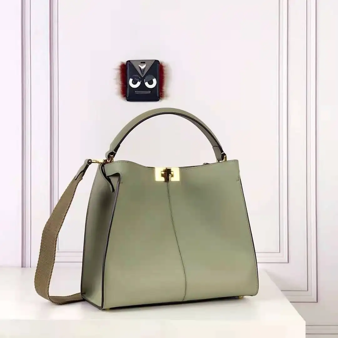 

2021 new fashion solid color lock bag single shoulder diagonal female bag, Customizable