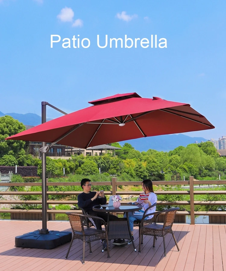 Outdoor Windproof Patio Garden Gazebo Leisure Large Cantilever Offset Umbrella Buy Patio Umbrella Outdoor Umbrellas Grden Umbrella Product On Alibaba Com