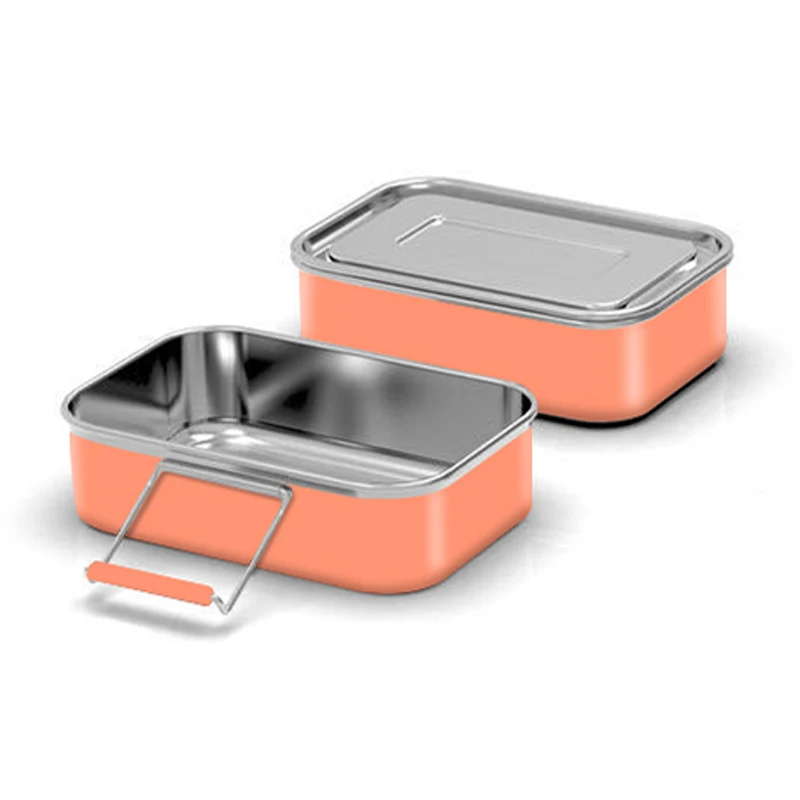 

Lunch Box Everich 900ml/1800ml 18 8 Leakprooof Stainless Steel Food Storage Boxes & Bins Metal Food Container Eco-friendly 1-3L, Customized color