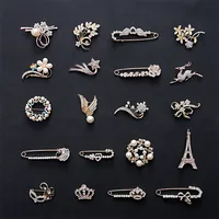 

Fashion Brooches Gold Color Buckle Scarf Clip Clothing Accessories Brooch Jewelry For Women Girls