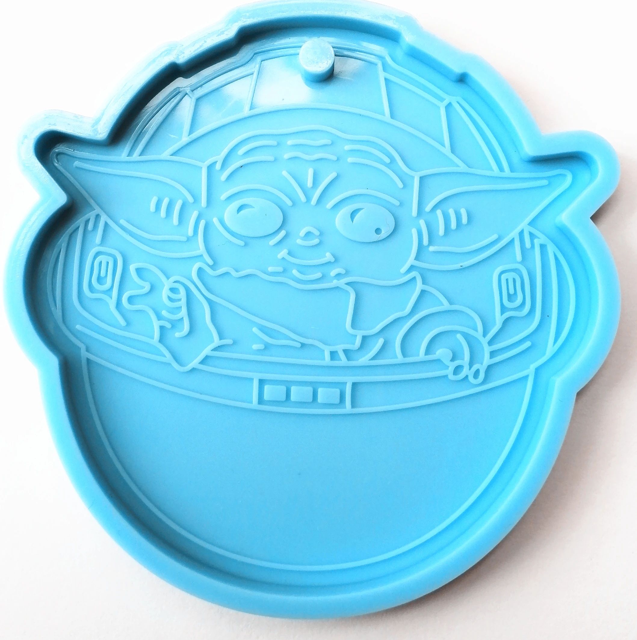 

3351 baby yoda silicone keychain mold silicone rubber for molds