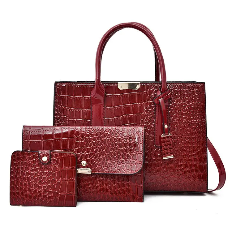 

Fashion Luxury Women Sidebags Shoulder Bags High End 3Pcs Retro Purses And Handbags
