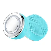 

EMS LED Phototherapy Face Massager Silicone Sonic Vibration Facial Cleaner Brush