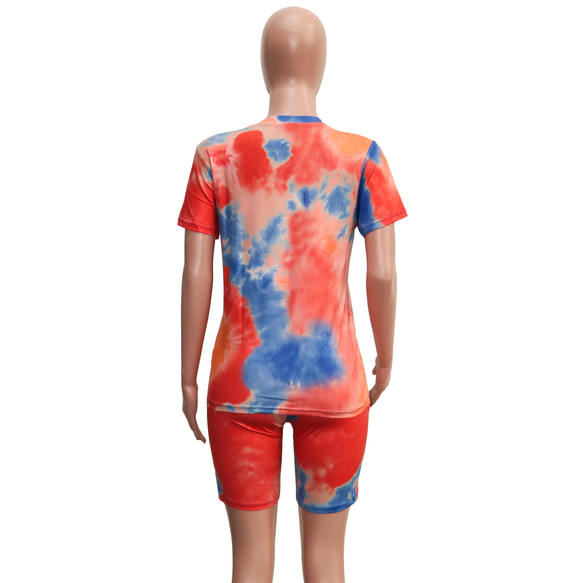 

summer sets for women clothing fashion colorful printed shorts and t-shirt plus size 2 piece sets