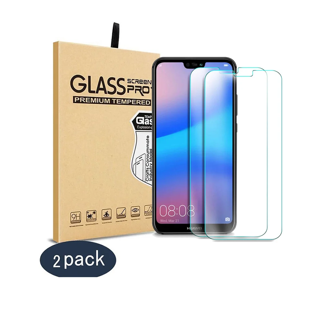 

2 Pack 9H Tempered Glass Screen Protector for Huawei P20 Lite
