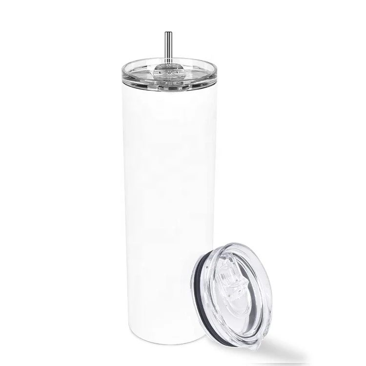 

Free samples 20 oz vacuum insulated tumbler cups stainless steel straight skinny tumbler with straw sublimation blanks