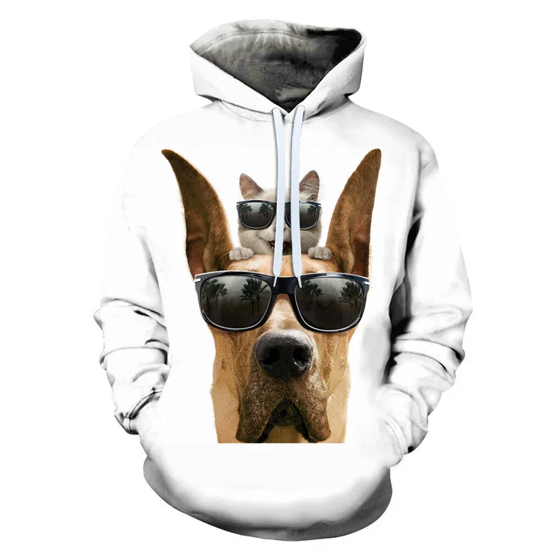 

Glasses cat glasses dog pattern 3D sublimate sweater