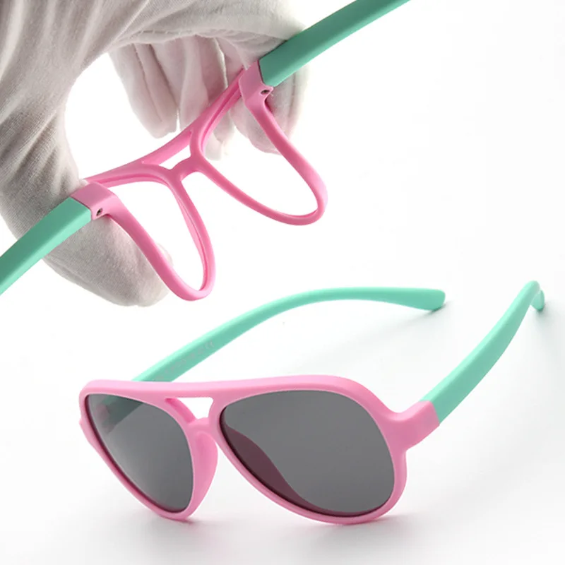 

Hot sale high grade quality silicone kids sun glasses children shades sunglasses polarized baby boy sunglasses, Black,red,blue,green,etc