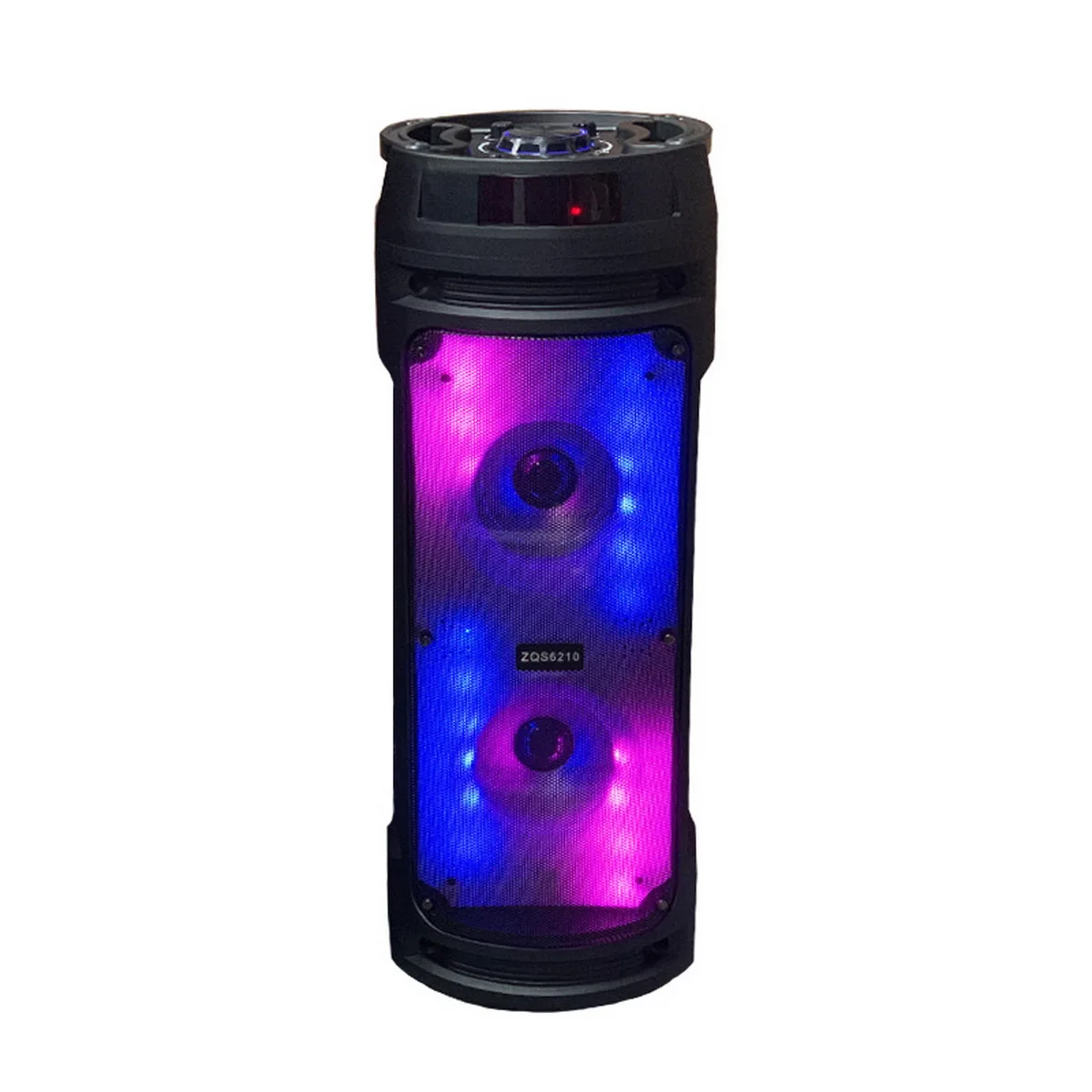 

ZQS 6210W double 6.5inch multi-media Best quality portable wireless speaker with Colorful lights, Black