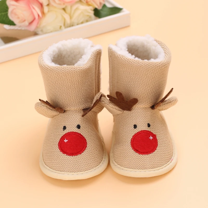 

Toddler shoes/soft sole boys and girls cotton warm shoes ODM 0-1 year boys and girls Christmas gift shoes