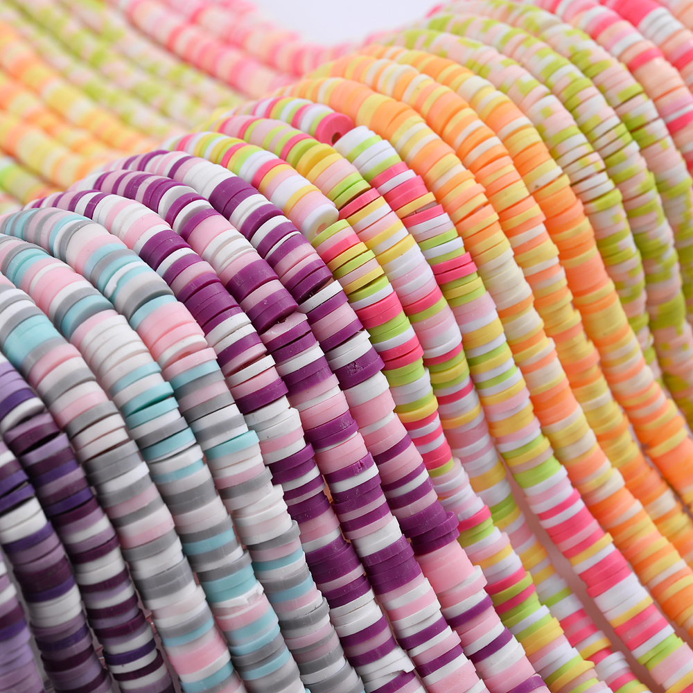 

3/4/5/6mm Soft Clay Beads, Colorful Beads For Children Kids Bracelet Necklace DIY Material, Spacer Beads For Jewelry Making