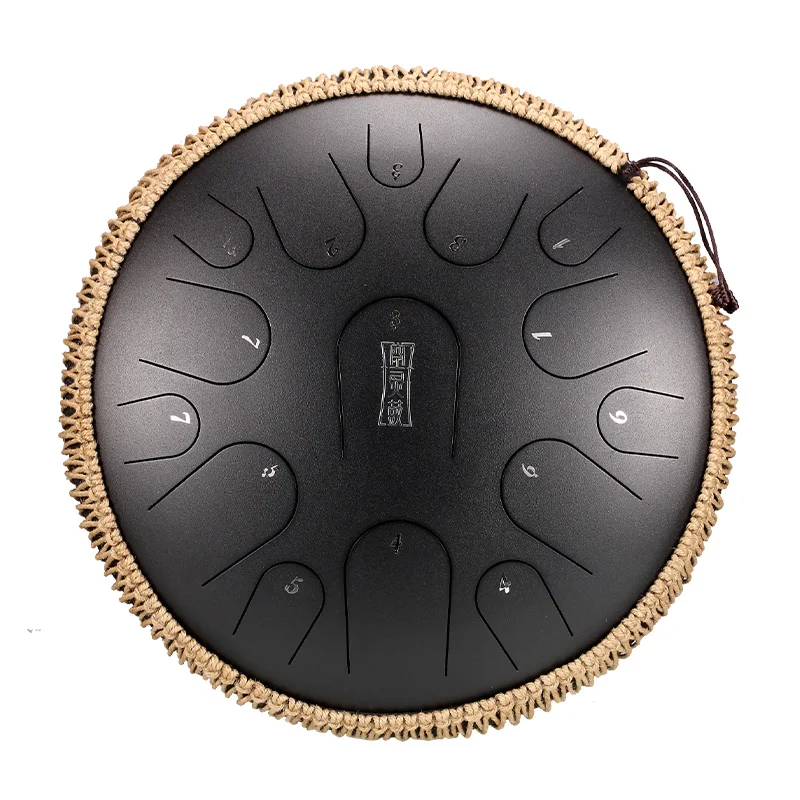 Handwork Hand Pan Steel Tongue Drum Free Gift  Percussion Instrument 14'' 15 Notes