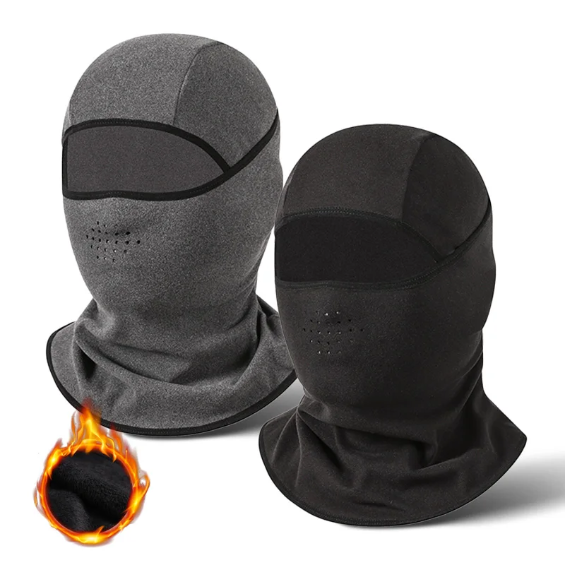 

Wholesale Winter Thermal Fleece Warm Balaclava Manufacturer Fashion Mask Face Custom Logo Ski Mask