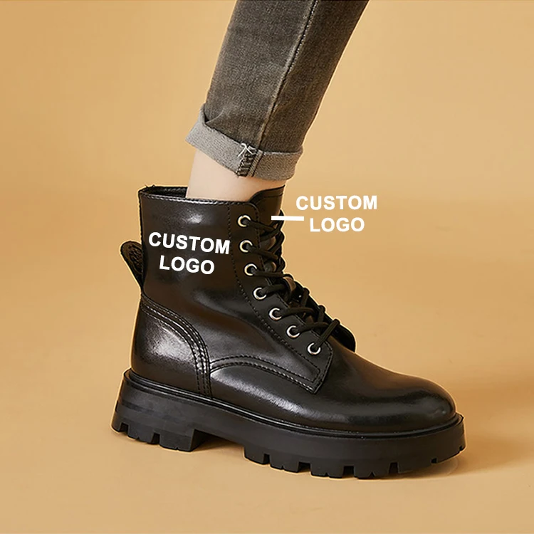 

Custom Logo Oem Factory Genuine Leather Winterstiefel Sepatu Kulit Rubber Casual Winter Mens Women's Martins Boots Manufacturer, Customized color