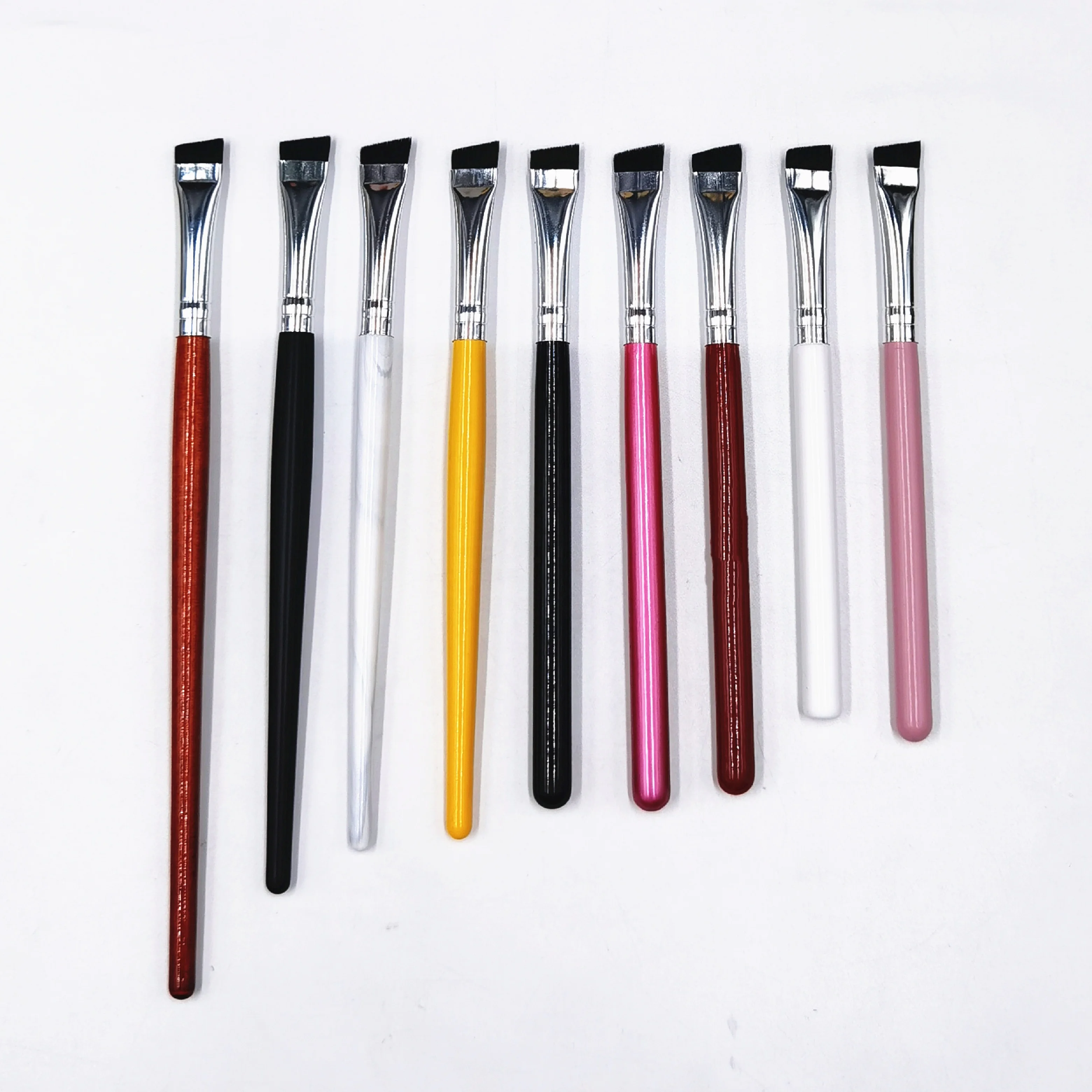 

Vegan Custom Angled Eyeliner Brush Fine for Gel Liquid Cream Powder Eyebrow Ultra Thin Angle Liner Brow Brush