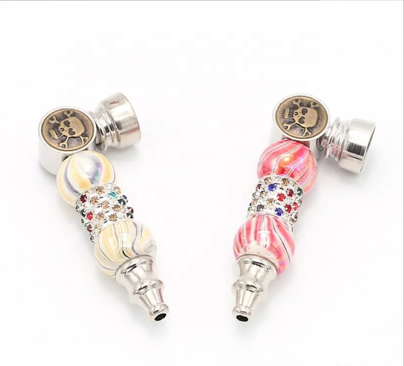 

Creative Colour Ceramic Glaze Beads Diamond Smoking Holder Pipe Smoking Accessories, Shown